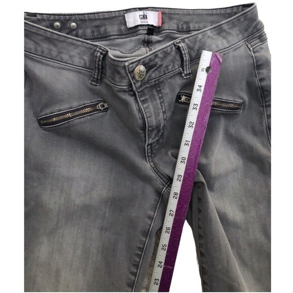 Cabi Women’s 5167 Skinny Jeans Gray Size 6 Low Rise Stretch Zip Pocket Pants - Picture 8 of 11